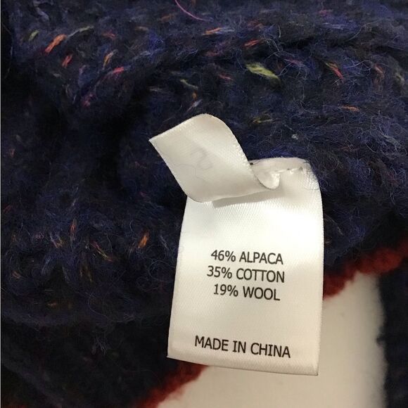 La Ligne Sweater Neutral Pullover Knit Navy Fuzzy Wuzzy V-Neck New Size Small - Picture 7 of 9